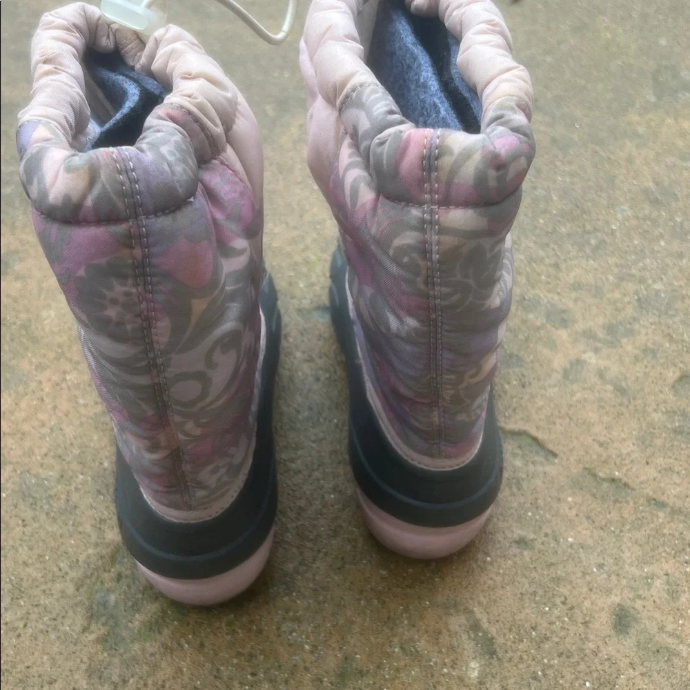Sorel Cub Girls Insulated Pink Grey Winter Snow Rain Boot Size 3